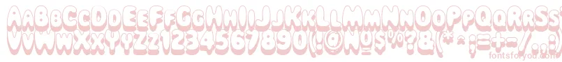 Magicalmysterytouroutlinesh Font – Pink Fonts on White Background