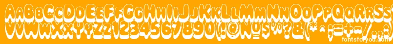 Magicalmysterytouroutlinesh Font – White Fonts on Orange Background