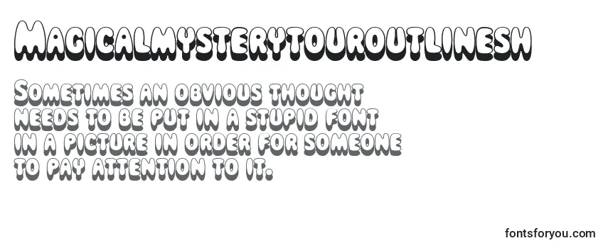 Review of the Magicalmysterytouroutlinesh Font
