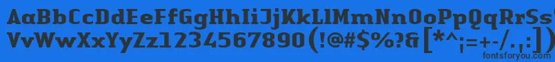 LinotypeAuthenticSerifBold-Schriftart – Schwarze Schriften auf blauem Hintergrund