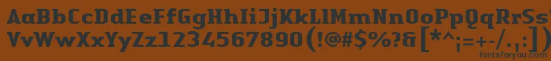 Więcej informacji o czcionce LinotypeAuthenticSerifBold Czcionka LinotypeAuthenticSerifBold – czarne czcionki na brązowym tle