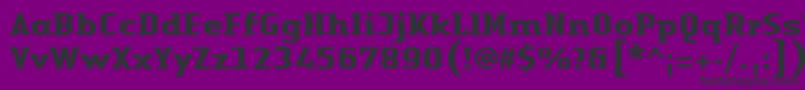 Czcionka LinotypeAuthenticSerifBold – czarne czcionki na fioletowym tle