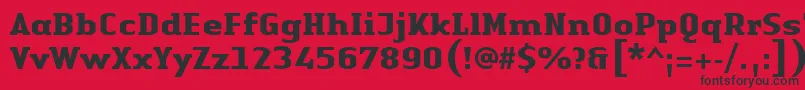 LinotypeAuthenticSerifBold Font – Black Fonts on Red Background