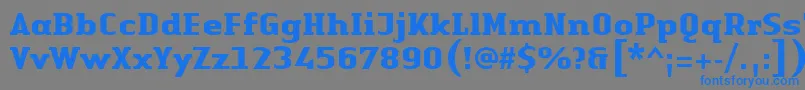 LinotypeAuthenticSerifBold Font – Blue Fonts on Gray Background