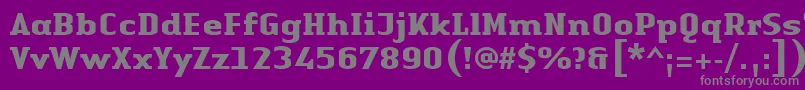 LinotypeAuthenticSerifBold Font – Gray Fonts on Purple Background