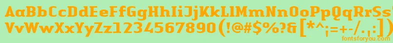 Czcionka LinotypeAuthenticSerifBold – pomarańczowe czcionki na zielonym tle