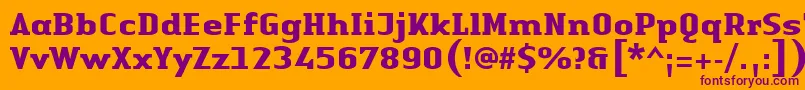 fuente LinotypeAuthenticSerifBold – Fuentes Moradas Sobre Fondo Naranja