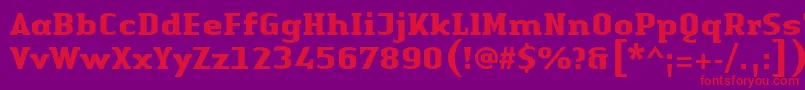 LinotypeAuthenticSerifBold Font – Red Fonts on Purple Background