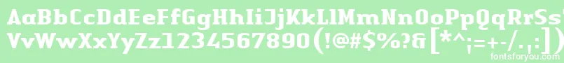 LinotypeAuthenticSerifBold Font – White Fonts on Green Background