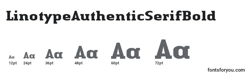 Размеры шрифта LinotypeAuthenticSerifBold