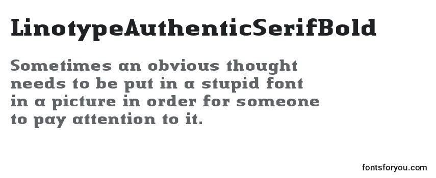 Review of the LinotypeAuthenticSerifBold Font