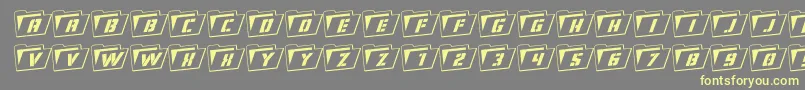 Eyesonlyoutrotal Font – Yellow Fonts on Gray Background