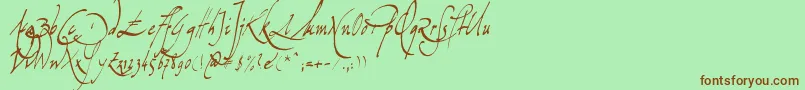 Missiva Font – Brown Fonts on Green Background