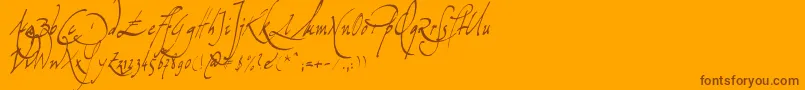 Missiva Font – Brown Fonts on Orange Background