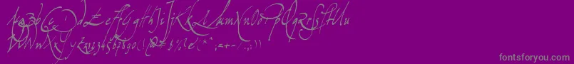 Missiva Font – Gray Fonts on Purple Background