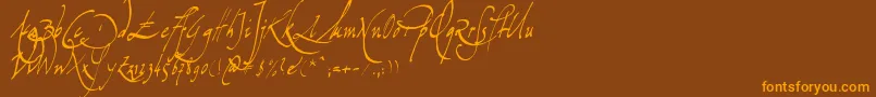 Missiva Font – Orange Fonts on Brown Background