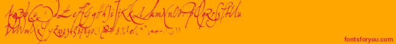fuente Missiva – Fuentes Rojas Sobre Fondo Naranja