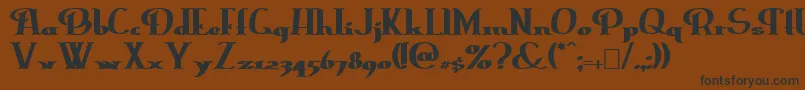 Erasmuib Font – Black Fonts on Brown Background