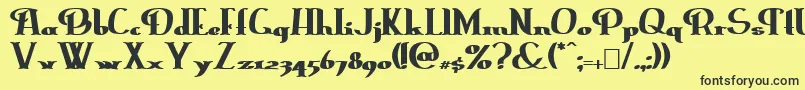 Erasmuib Font – Black Fonts on Yellow Background