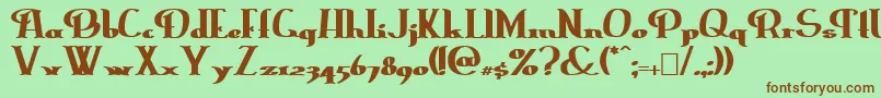 Erasmuib Font – Brown Fonts on Green Background