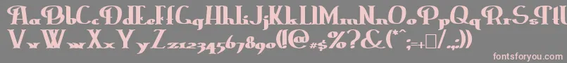 Erasmuib Font – Pink Fonts on Gray Background