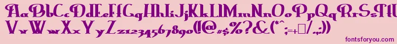 Erasmuib Font – Purple Fonts on Pink Background