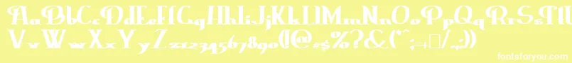 Erasmuib Font – White Fonts on Yellow Background