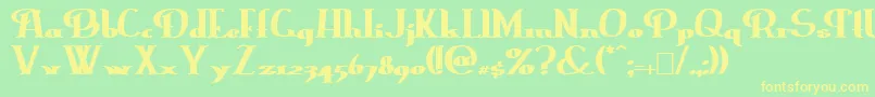 Erasmuib Font – Yellow Fonts on Green Background