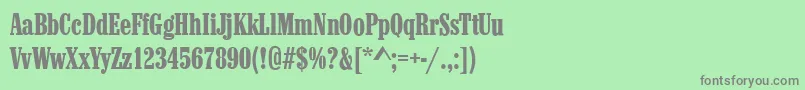 MoabRegular Font – Gray Fonts on Green Background
