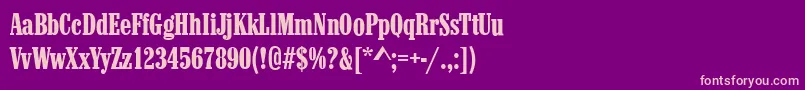 MoabRegular Font – Pink Fonts on Purple Background