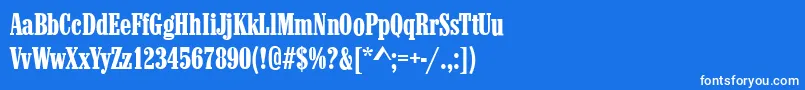 MoabRegular Font – White Fonts on Blue Background
