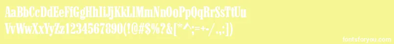 MoabRegular Font – White Fonts on Yellow Background