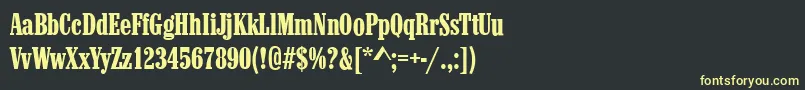 MoabRegular Font – Yellow Fonts on Black Background