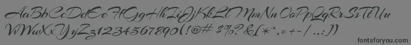 Arizonia Font – Black Fonts on Gray Background