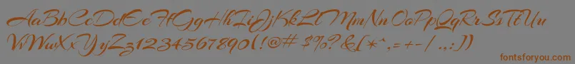 Arizonia Font – Brown Fonts on Gray Background