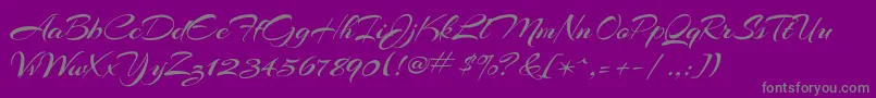 Arizonia-Schriftart – Graue Schriften auf violettem Hintergrund