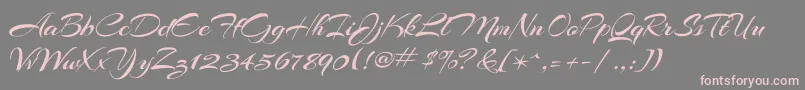 Arizonia-Schriftart – Rosa Schriften auf grauem Hintergrund
