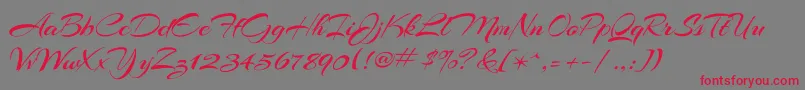 Arizonia Font – Red Fonts on Gray Background