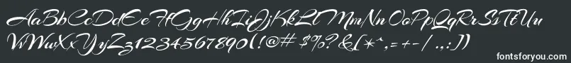 Arizonia Font – White Fonts on Black Background