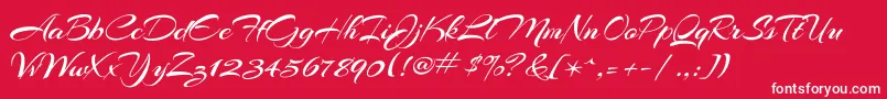 Arizonia Font – White Fonts on Red Background