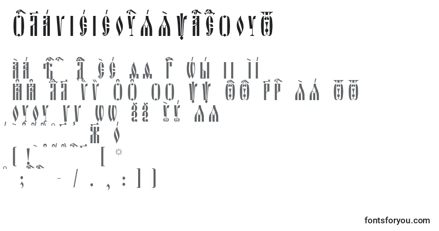 Czcionka OglavieIeucsSpacedout – alfabet, cyfry, specjalne znaki