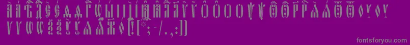 fuente OglavieIeucsSpacedout – Fuentes Grises Sobre Fondo Morado