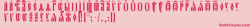OglavieIeucsSpacedout Font – Red Fonts on Pink Background