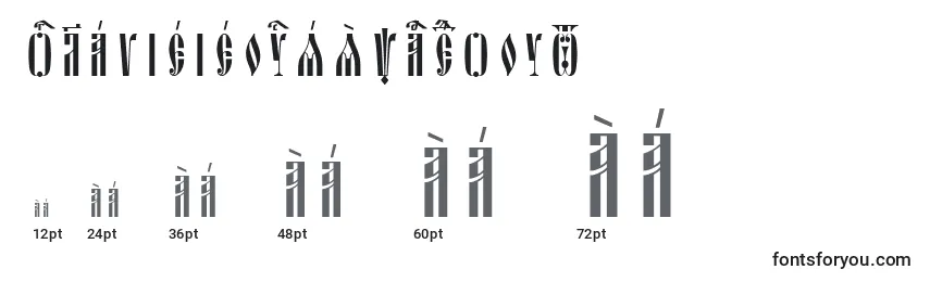 Größen der Schriftart OglavieIeucsSpacedout