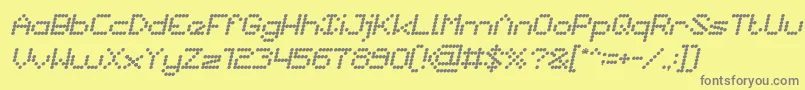 NanoItalic Font – Gray Fonts on Yellow Background
