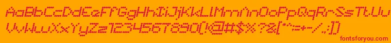 fuente NanoItalic – Fuentes Rojas Sobre Fondo Naranja
