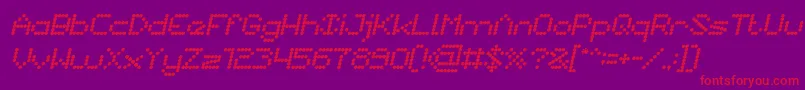 NanoItalic Font – Red Fonts on Purple Background