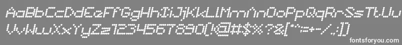 Шрифт NanoItalic – белые шрифты на сером фоне