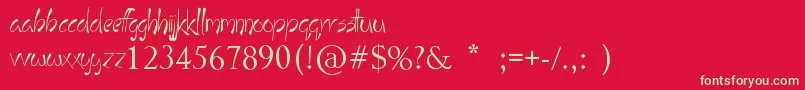 StayHolyOkay Font – Green Fonts on Red Background