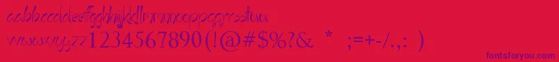 StayHolyOkay Font – Purple Fonts on Red Background